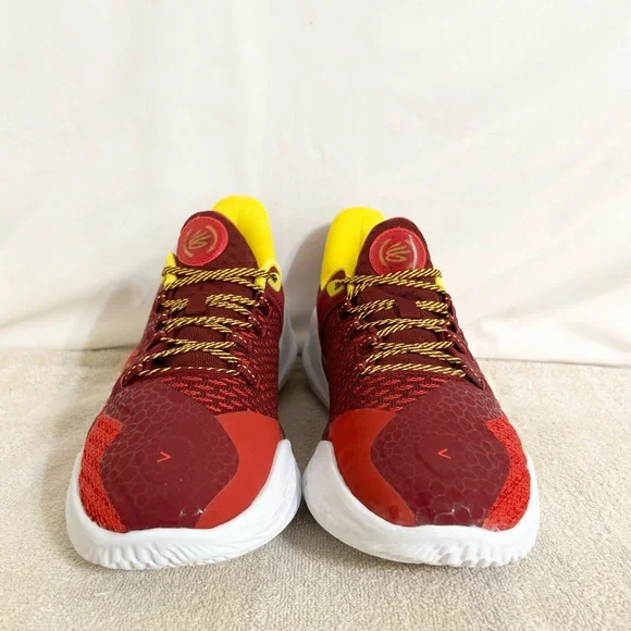 Under Armour Curry 11 Bruce Lee Fire red/yellow size 9.5 MEN’S BASKETBALL SHOES - Picture 8 of 9